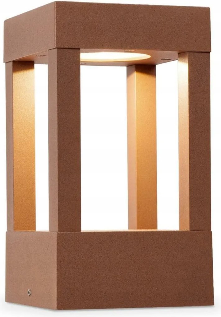 Faro Agra 200 Led oszloplámpa rozsdabarna, 9W, 3000K, IP55, 200mm