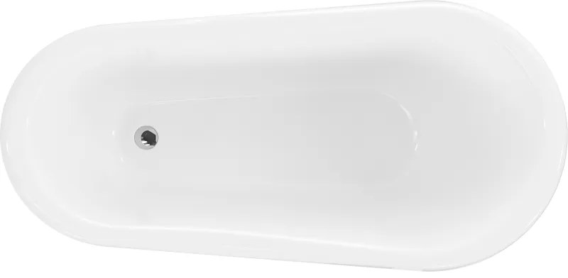 Mexen, Mexen Retro wanna wolnostojąca 150 x 73 cm, fehér, króm lábak - 53251507300-00