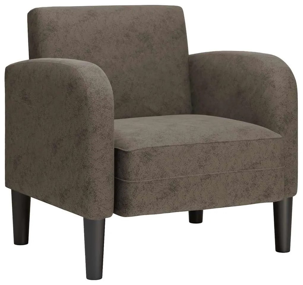 sötétszürke műbőr kanapé szék karfával 54 cm