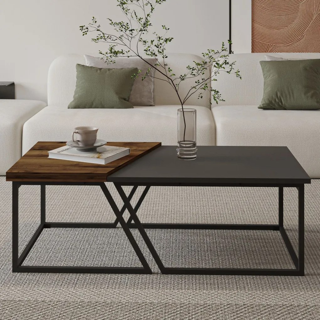 Verona P0024623 - Anthracite, Rustic Walnut