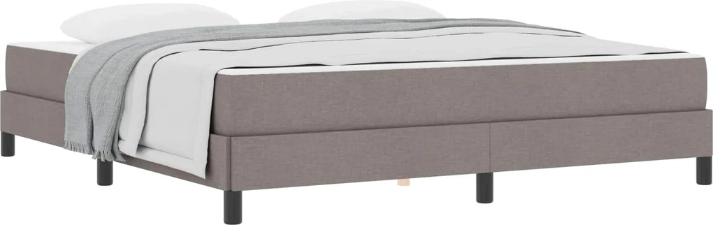 vidaXL Boxrugós ágy matracmal Tópszínű 180 x 200 cm szövet