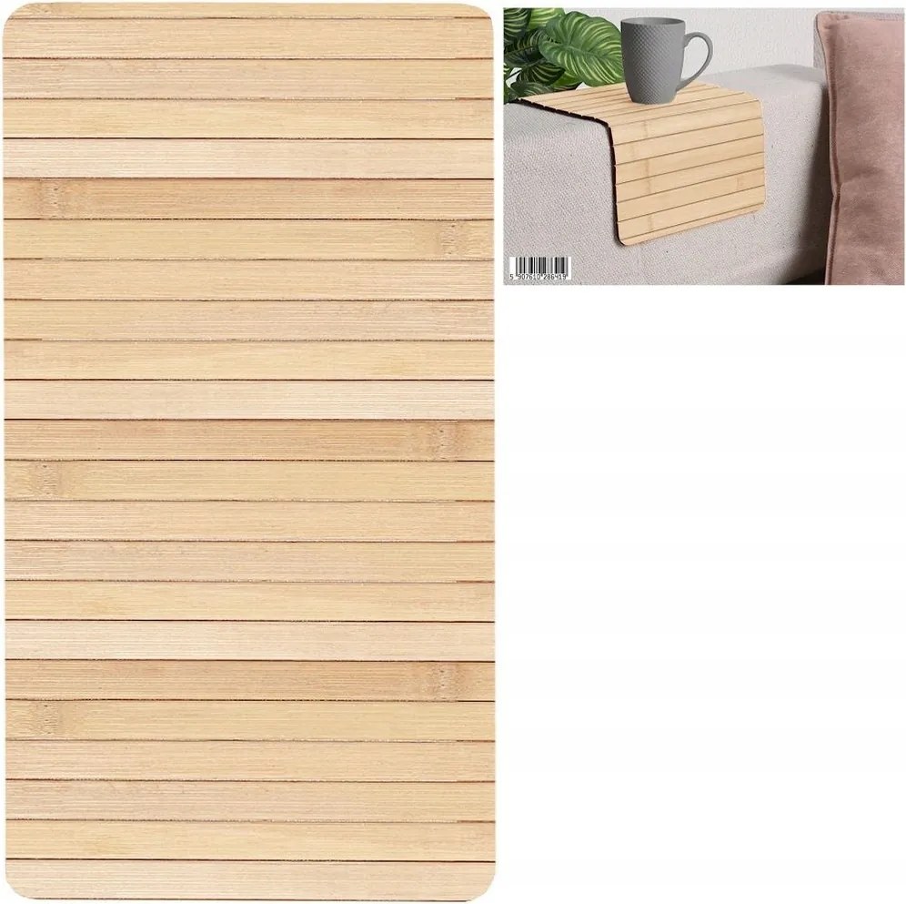 Asztal Alátét Bambusz Feltekerhető Védőszőnyeg Természetes Asztallaphoz