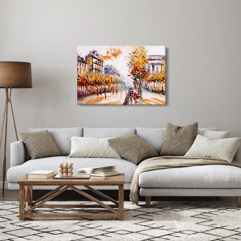 Kép - Utca Párizsban (90x60 cm)
