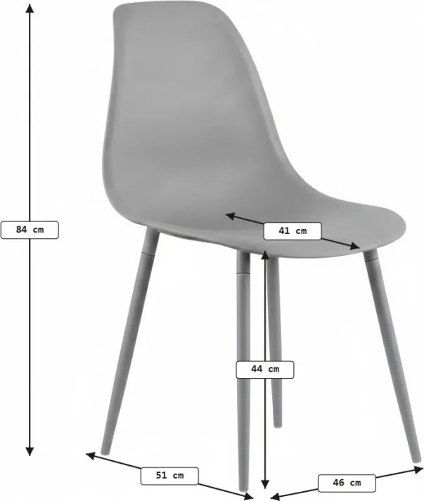 Étkezőszék OSAKA műanyag, zsályazöld