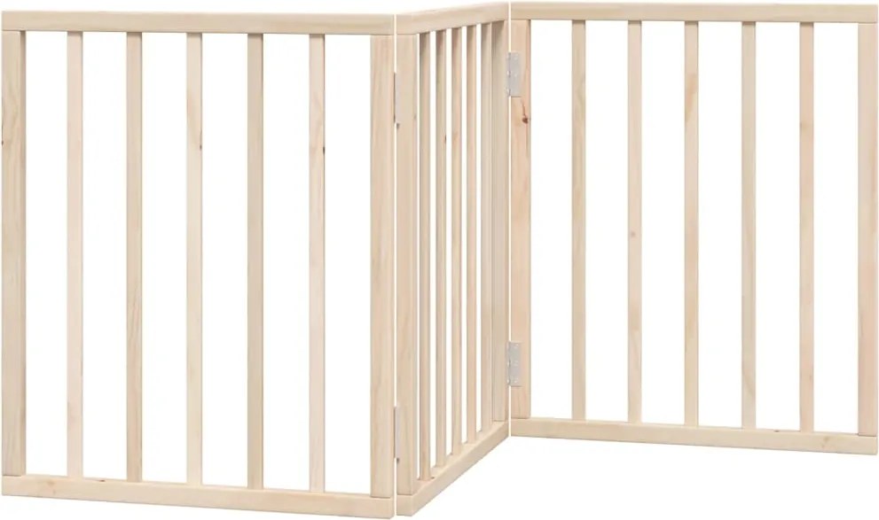 vidaXL összecsukható kutyakapu 3 panelből, 150 cm, nyárfa