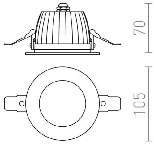 RED - Design Rendl-R10565- LED Kültéri beépíthető lámpa AMIGA 8W/230V IP65