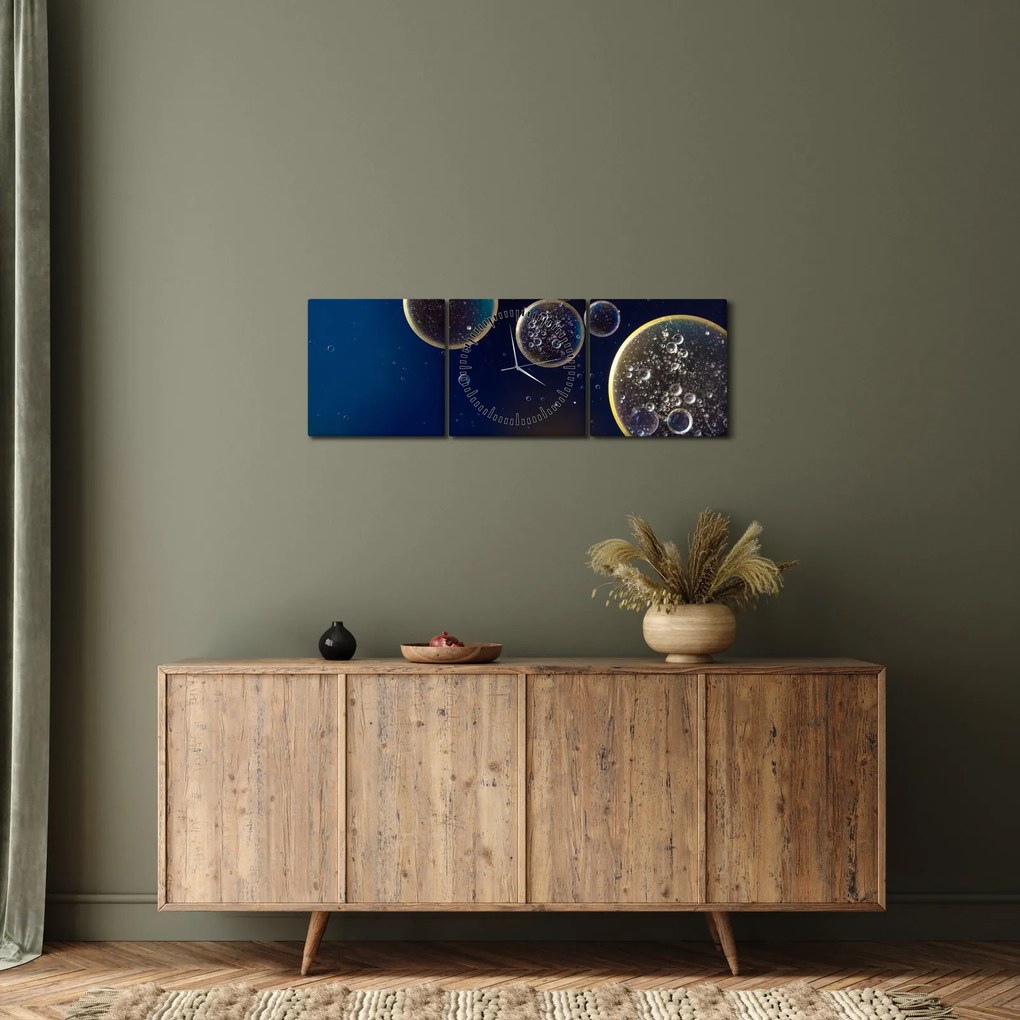 Buborékok képe (órával) (90x30 cm)