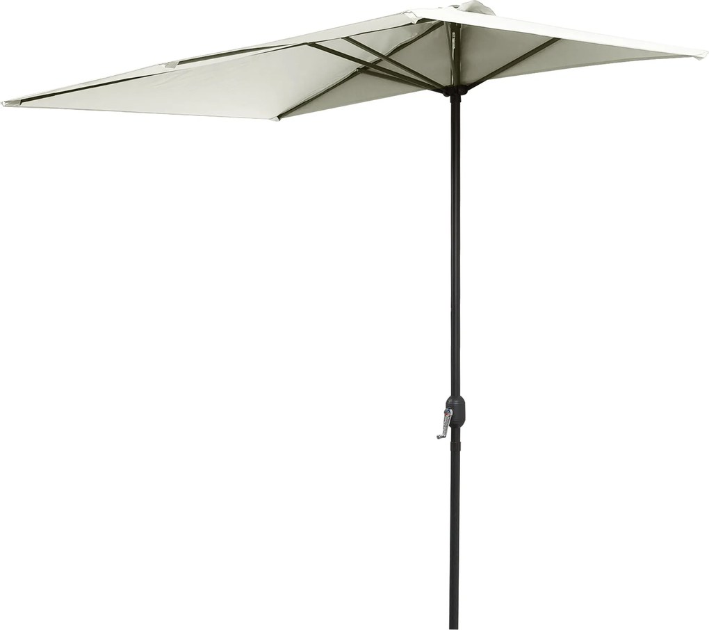 Outsunny Félárnyék 230x130x245 cm Fali Napernyő Kézi Mechanizmusú UV Védelemmel 30+ Vízálló Ernyő Erkélyre Teraszon Kertbe Beige | Aosom