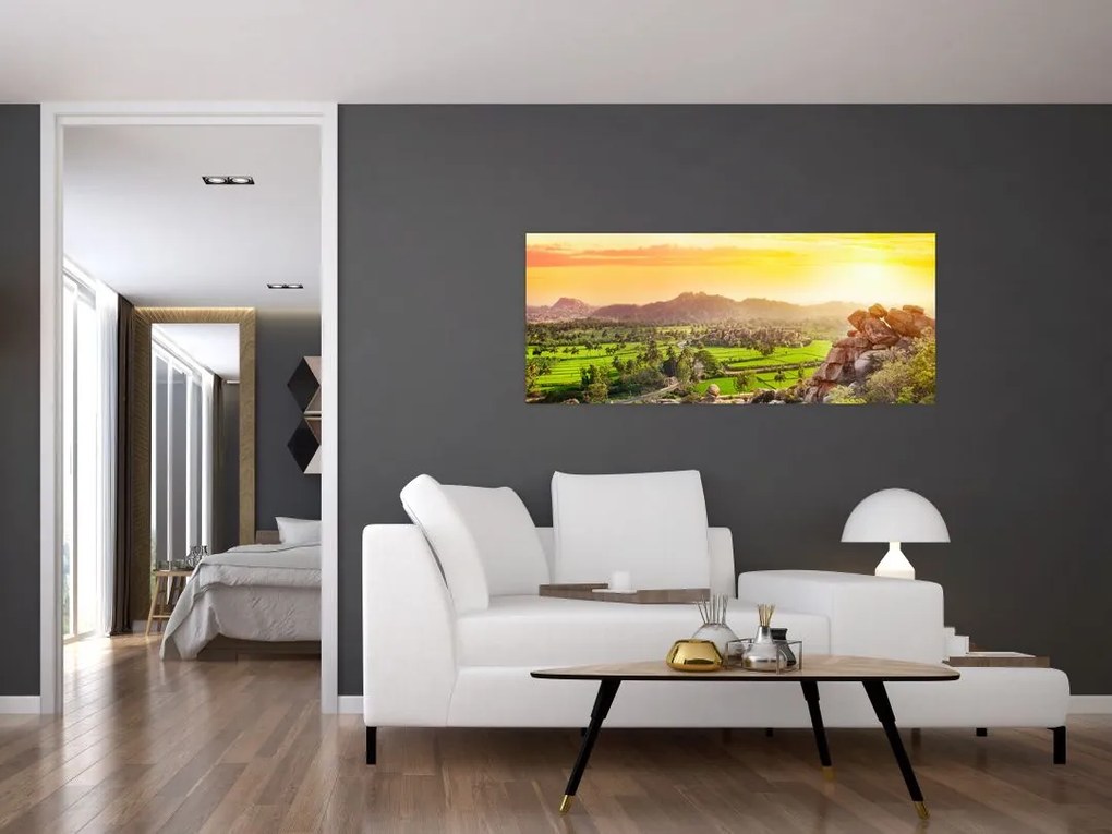 Kép a Hampi-völgyről Indiában (120x50 cm)