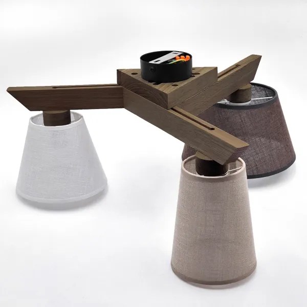 Brilagi - LED mennyezeti lámpa ANTHONY 3xE14/40W/230V tölgy-dió