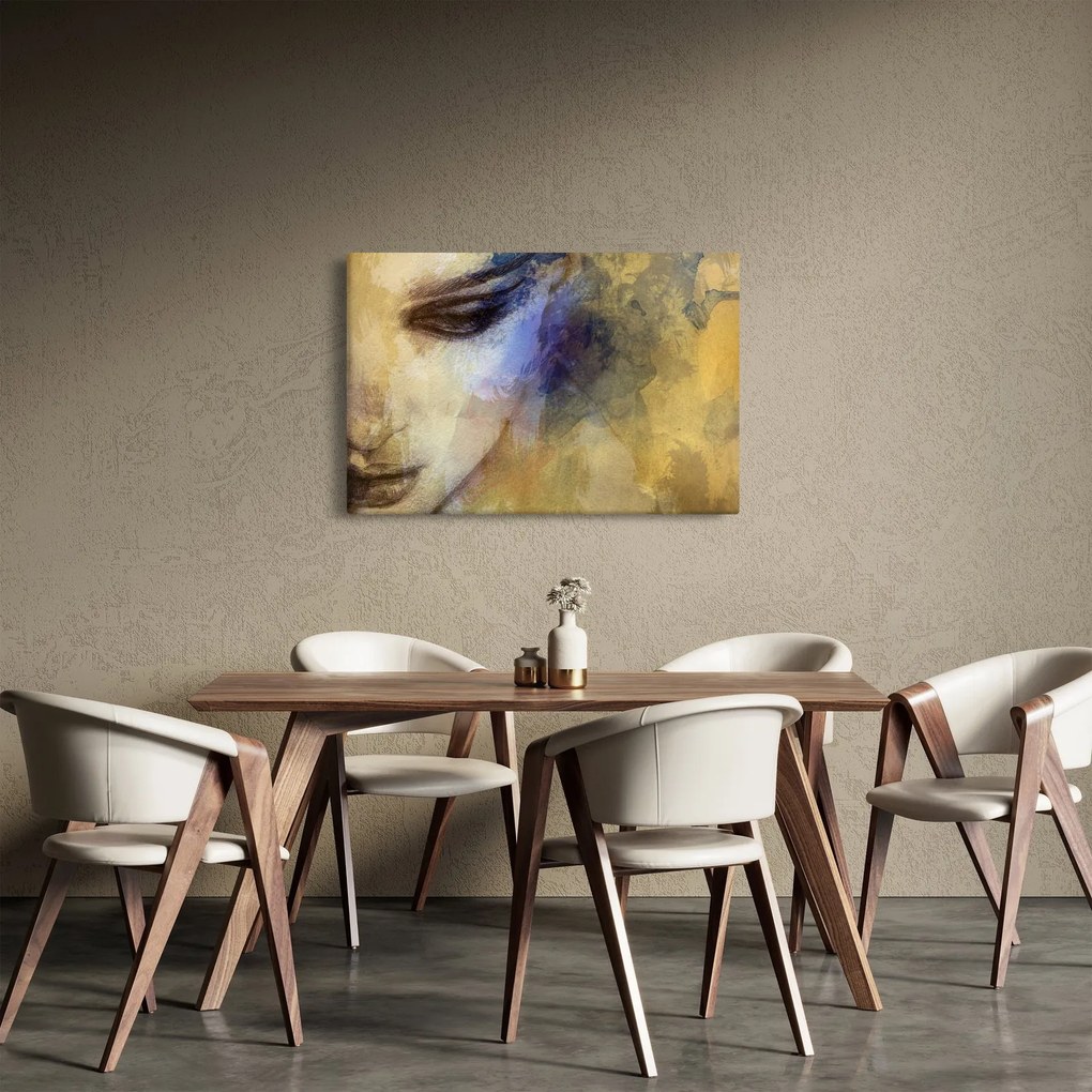 Kép - női portré, rajz (90x60 cm)