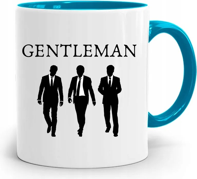 Kék Bögre Ajándék Fiúnak Gentleman nyomott mintával