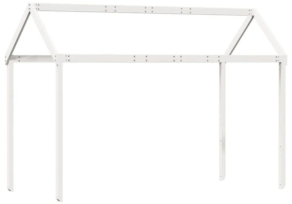 fehér tömör fenyőfa gyerekágytető 207 x 80,5 x 151,5 cm