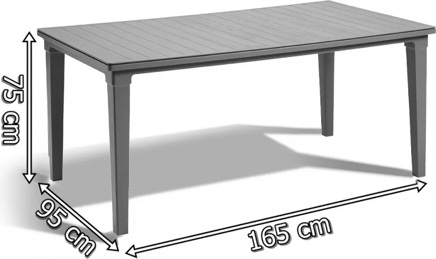 Corfu Relax duo kerti bútor garnitúra futura asztallal grafit