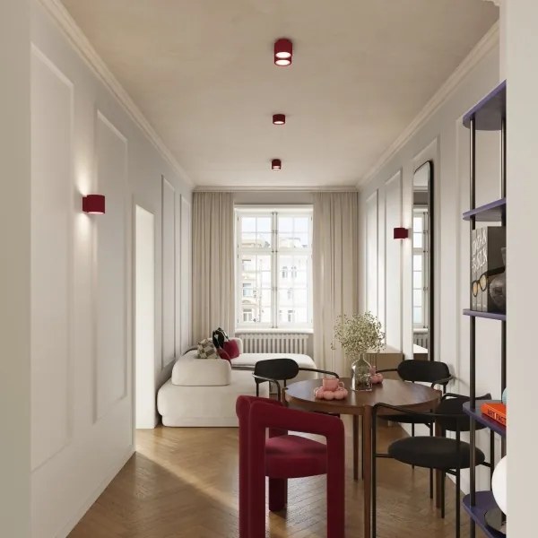 Sollux SL.1822 - AURA spotlámpa 1xGX53/10W/230V, 6 cm-es, piros