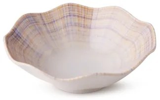 24 darabos étkészlet, narancssárga/kék, porcelán