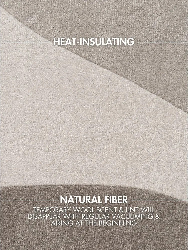 Bézs kézi szövésű gyapjú kerek szőnyeg ø 160 cm Hackney Clarissa – Ted Baker