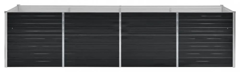 antracitszürke horganyzott acél kerti magaságyás 320x80x77 cm