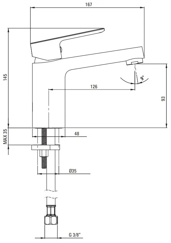 Deante Neo Maro, mosogató csaptelep, fekete matt, DEA-BLO_N20M