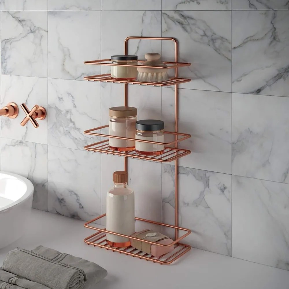 Copper háromszintes fürdőszobai polc - Metaltex