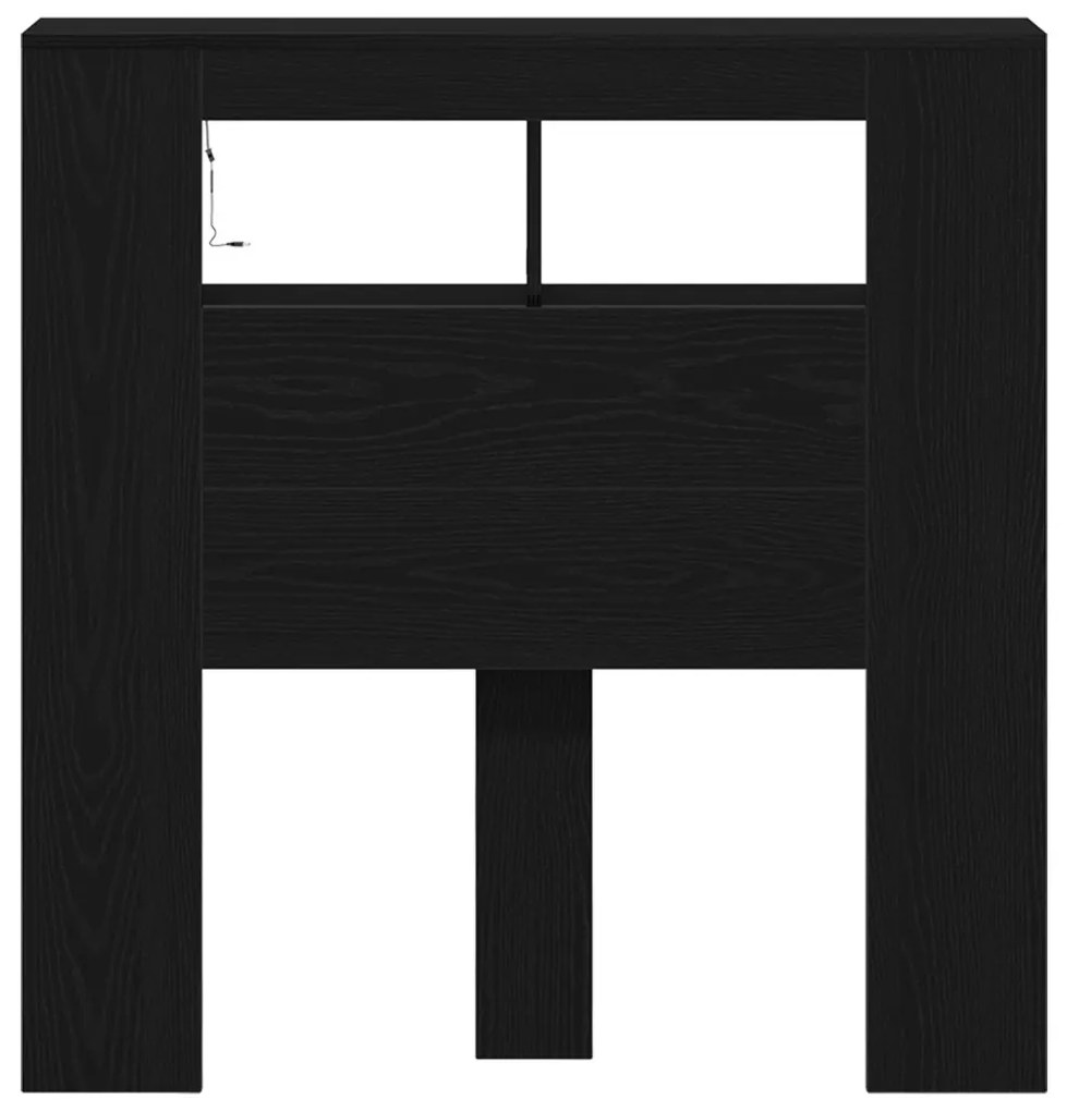 Tároló Fejhajtó LED Világítással Fekete Tölgy 100x18,5x103,5 cm