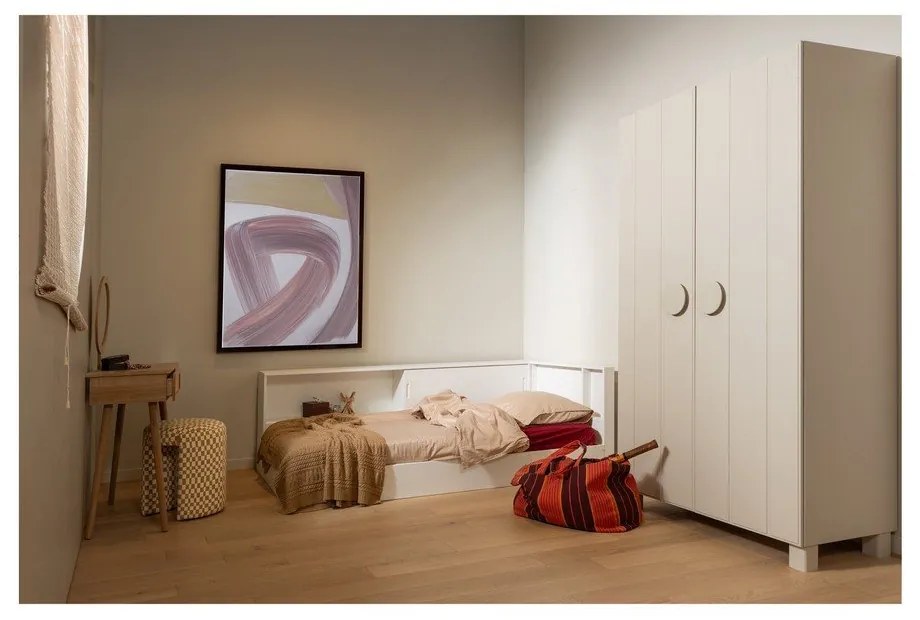 Fehér borovi fenyő egyszemélyes ágy ágyrács nélkül 90x200 cm Carter – WOOOD