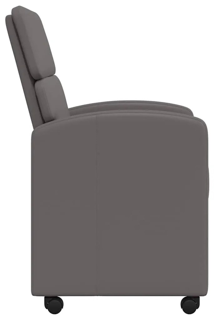 Kerekes Étkező Székek 2 pcs Szürke 58 x 65 x 98 cm Műbőr