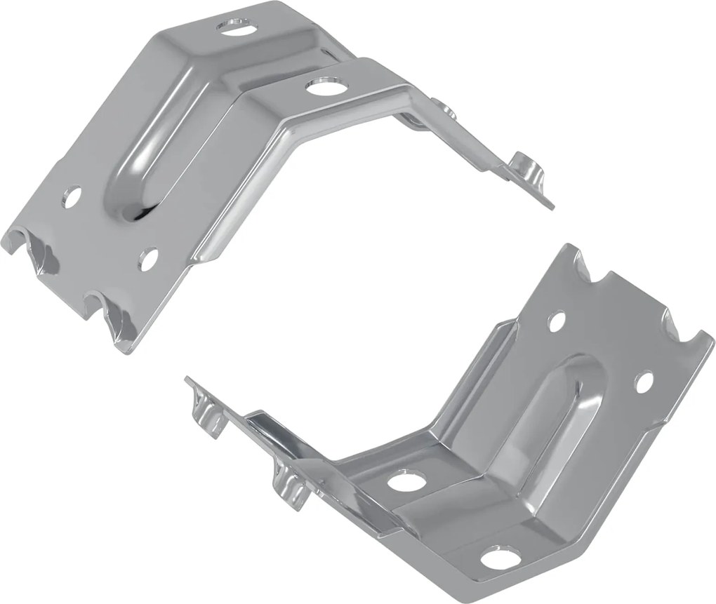 vidaXL Konzol 2 pcs Horganyzott 106 x 55 x 1,5mm Acél