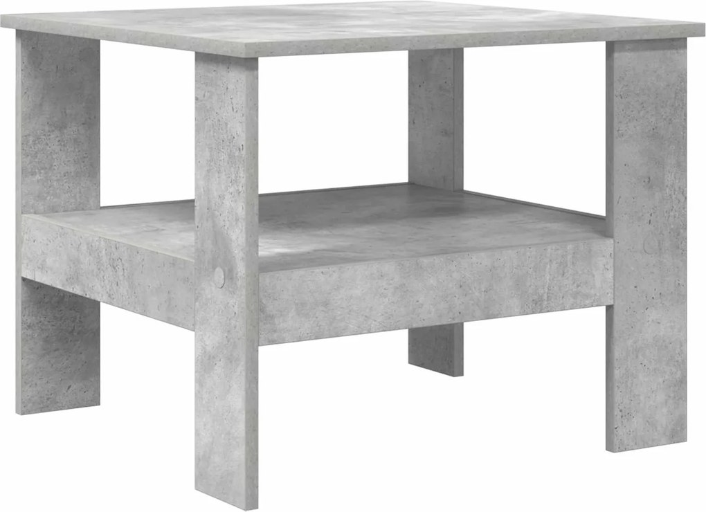 vidaXL Dohányzóasztal Beton Szürke 57 x 55 x 45 cm Faanyag