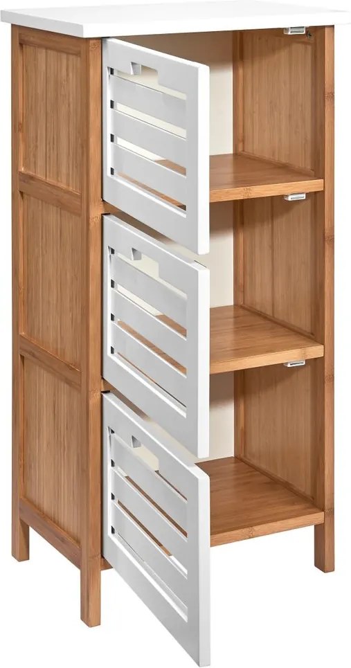 WHITE SANDS polc, 3 fiókkal 45x30x85cm