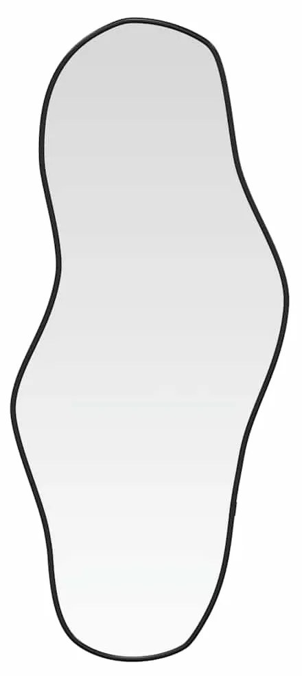 fekete falitükör 80x35 cm