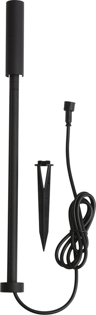 Modern leszúrható spotlámpa 12V fekete 10 cm LED-del IP65 - Voltaire Lino