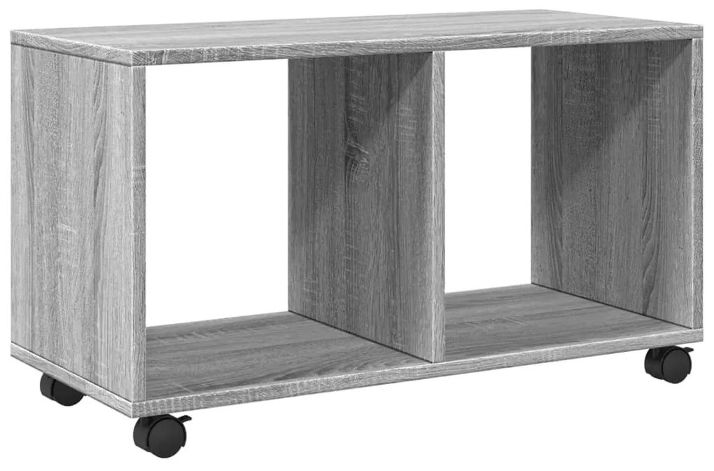 szürke sonoma színű szerelt fa görgős szekrény 72x33x42,5 cm
