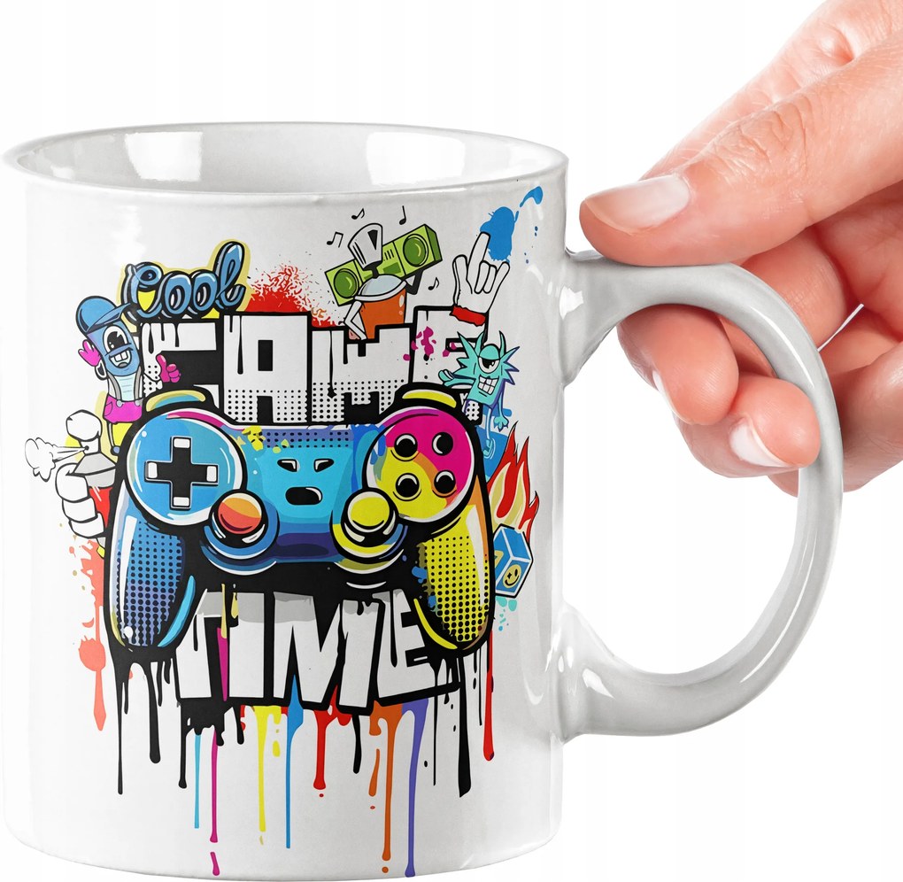 Bögre Game Time Bögre Kiváló Minőség Ajándék Szöveg