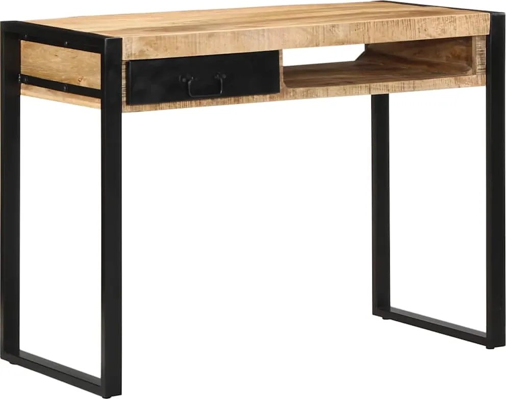 vidaXL tömör nyers mangófa íróasztal 100x50x75 cm