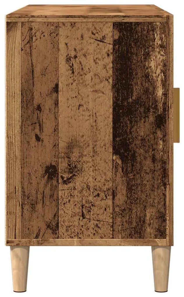 antik fa színű szerelt fa tálalószekrény 100 x 36 x 60 cm