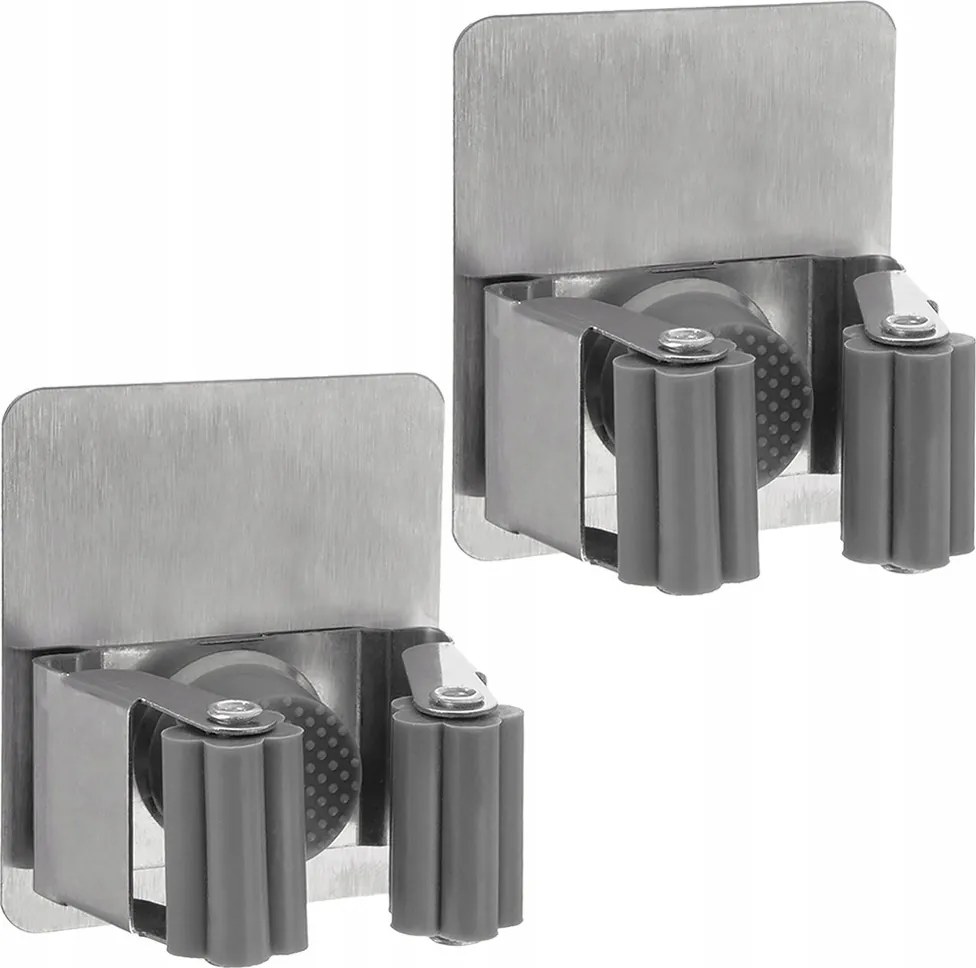 2x Akasztó öntapadós fali felmosó seprű tartó kerti szerszámok