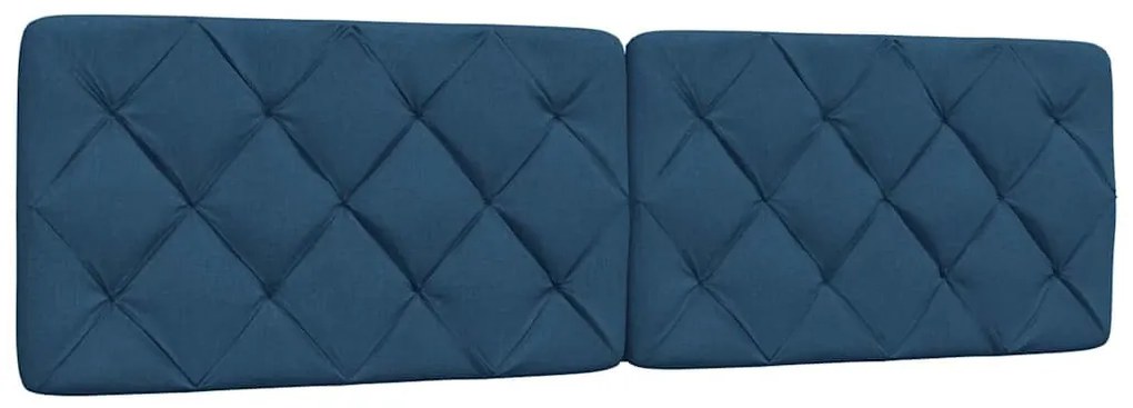 kék szövet ágykeret LED-es matrac nélkül 180 x 200 cm