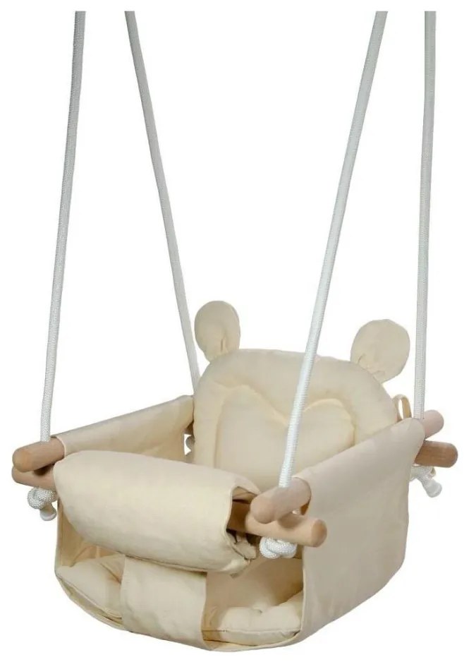 2Kids Toys - Gyermek textilhinta krémes/bükkfa