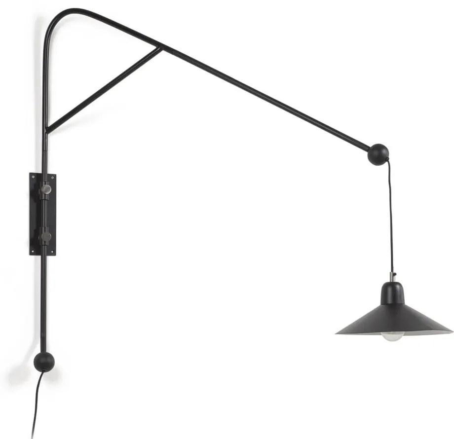 Fekete fali lámpa ø 30 cm Eleazar – Kave Home