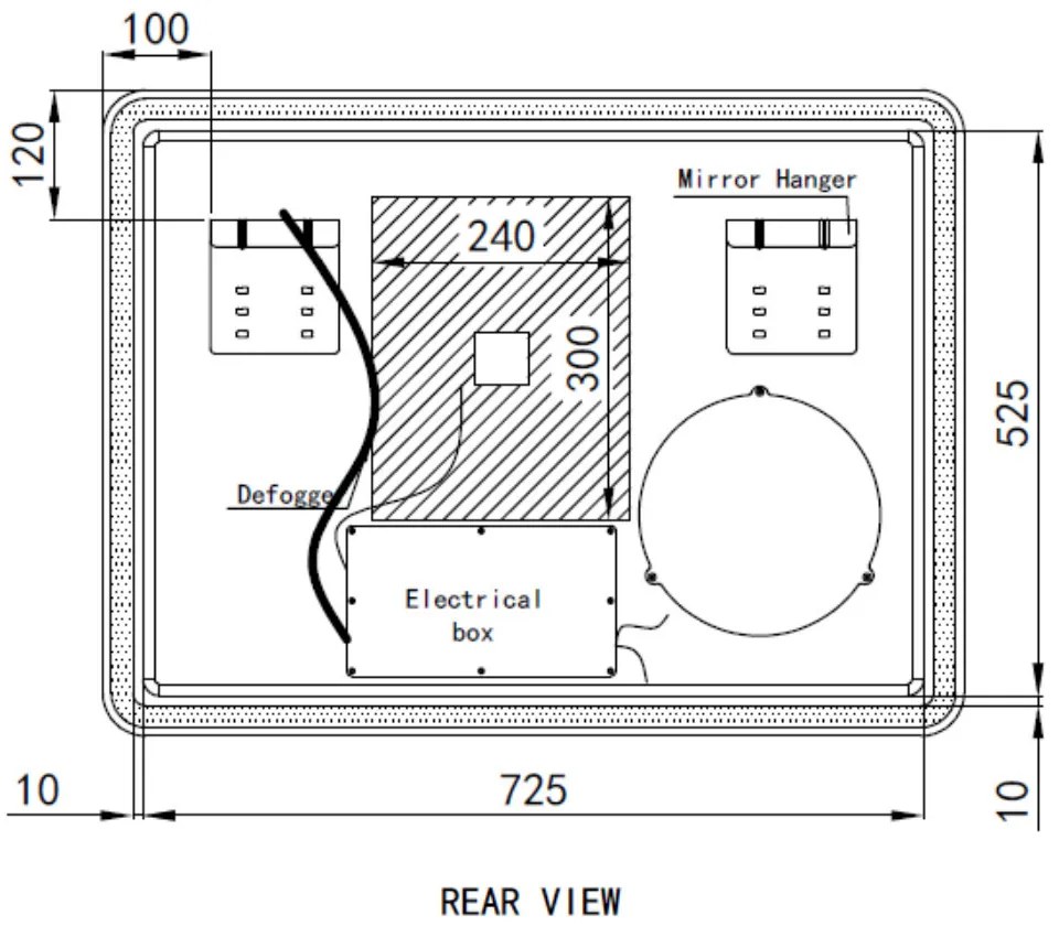 Fürdőszobai LED tükör 80x60cm | Páramentesítő - Kozmetikai tükör - Fényerő + színhőfok állítás - Digitális óra | Welland Luxury-Line G795