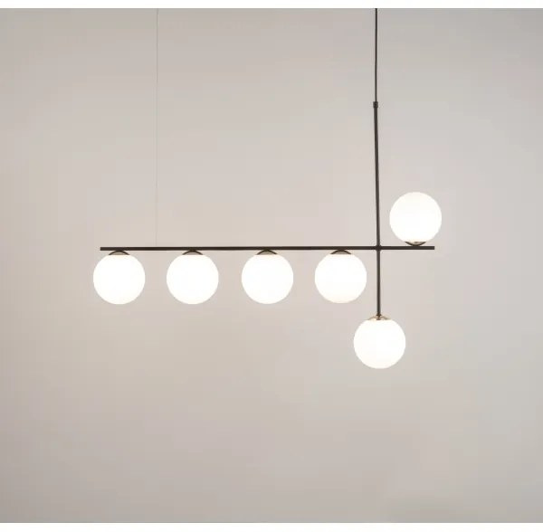 Csillár zsinóron SILIA 6xG9/12W/230V fekete