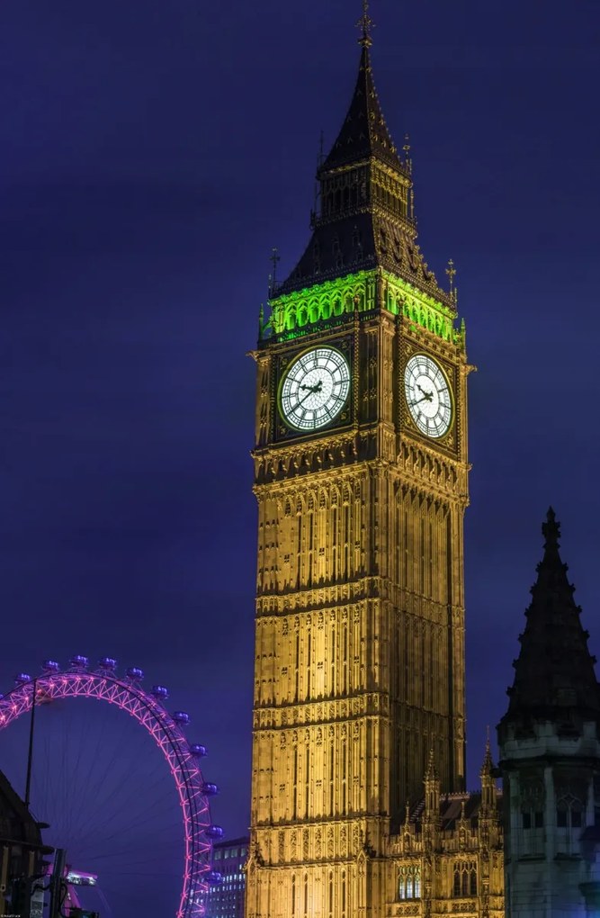 Poszter 53x81cm Big Ben éjszaka 2, Assaf Frank