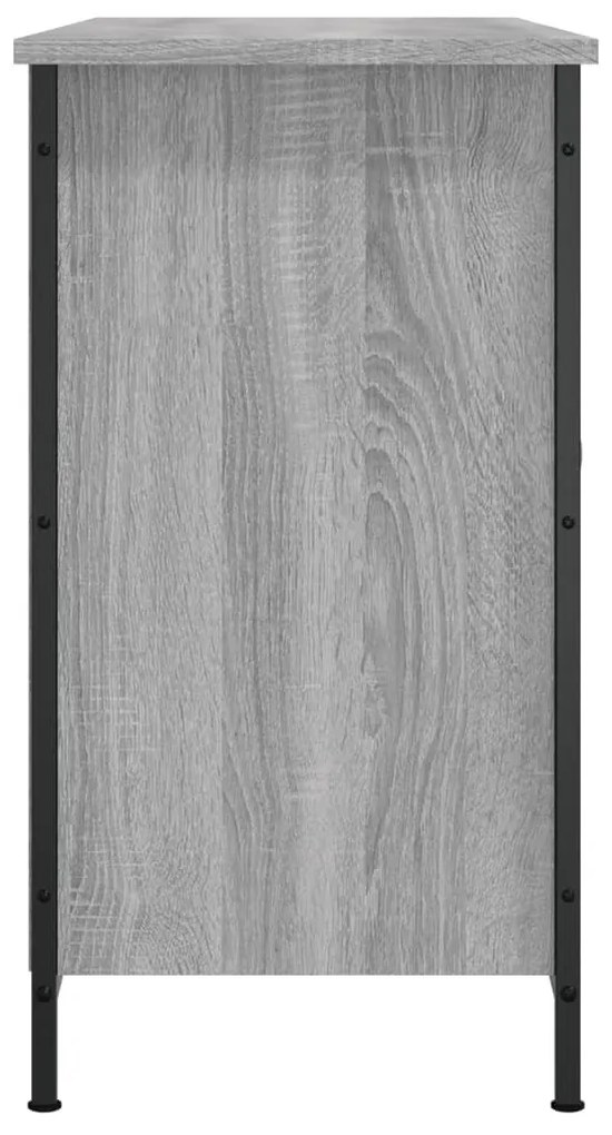 szürke sonoma színű szerelt fa TV-szekrény 100 x 35 x 65 cm