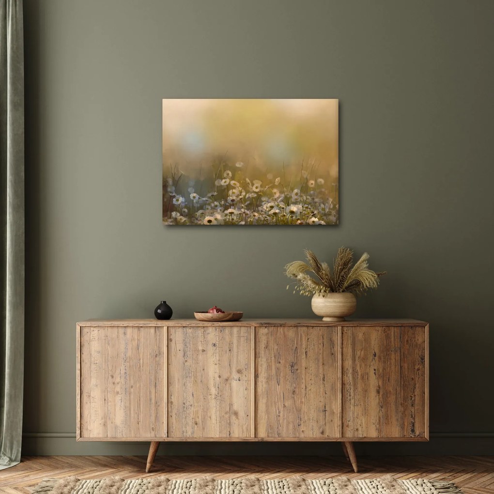 Kép - százszorszép olajfestmény (70x50 cm)