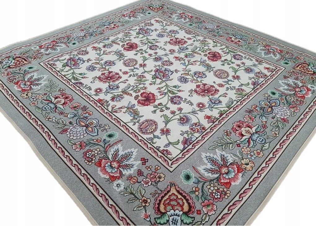 Abrosz 100x100 cm gobelin asztalra padra Vastag Szövet Különböző Minták virágokkal