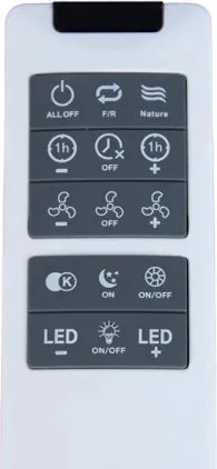 Ezüst színű mennyezeti ventilátor csillag effektussal ,LED-del, fényerőszabályzóval és távirányítóval (60cm)
