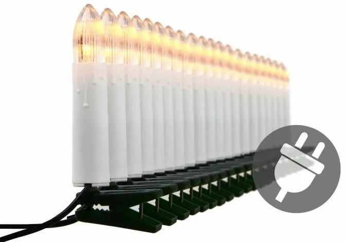 NEXOS Gyertyák karácsonyfára 20 LED Meleg fehér