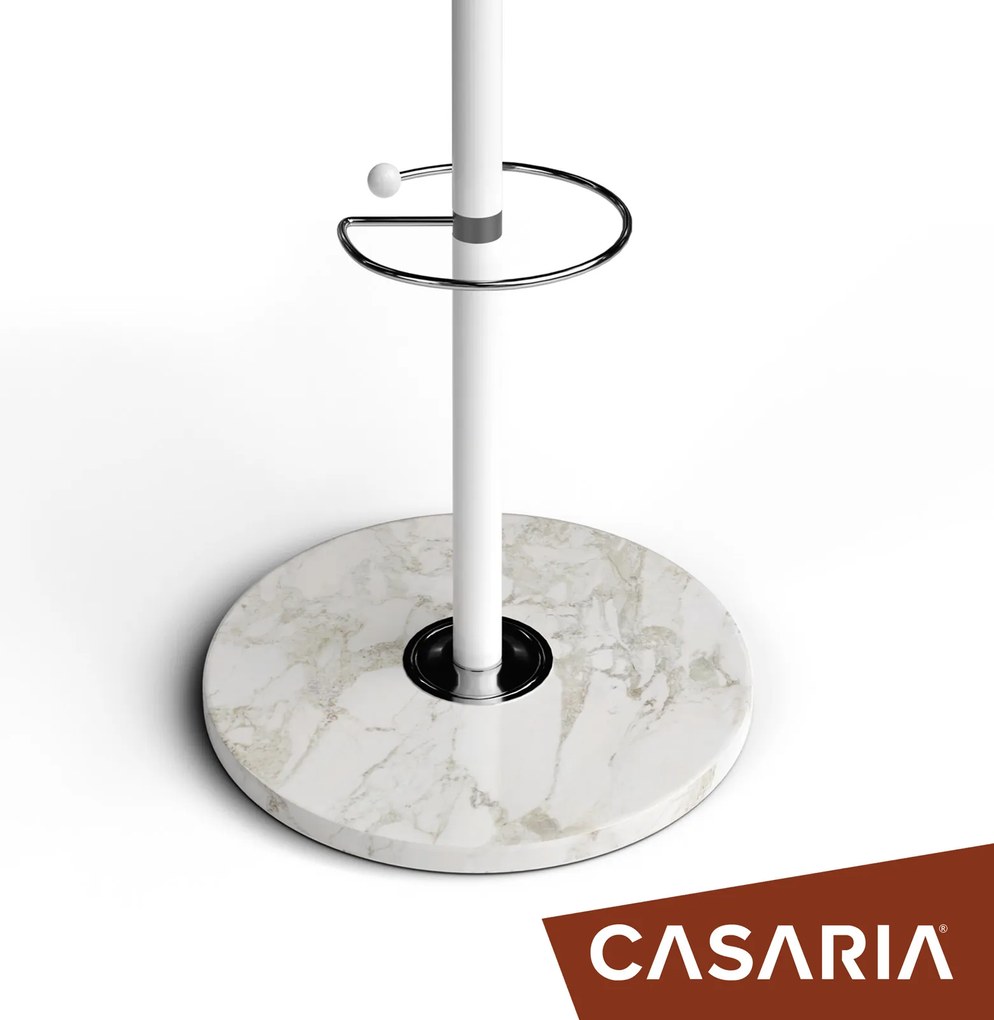 Casaria® Álló ruhafogas – fehér 173 cm