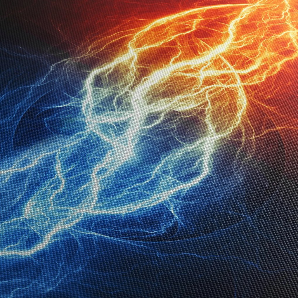 Az elektromos feszültség képe (órával) (90x30 cm)
